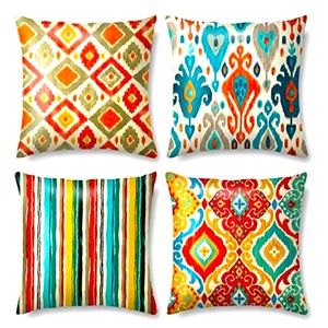 ♥️SET of (4) Krystal Boho Decorative Fall Accent Pillow Cases. Perfect for Home